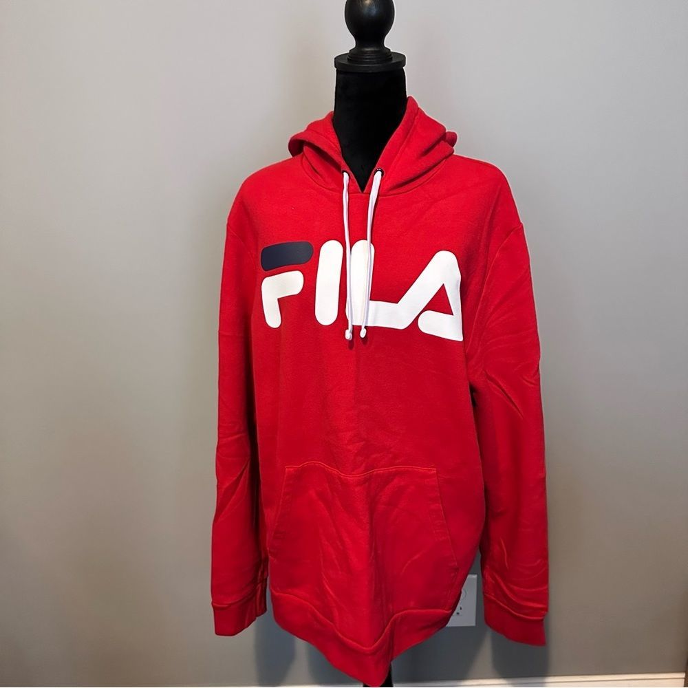 FILA Red Logo Hoodie